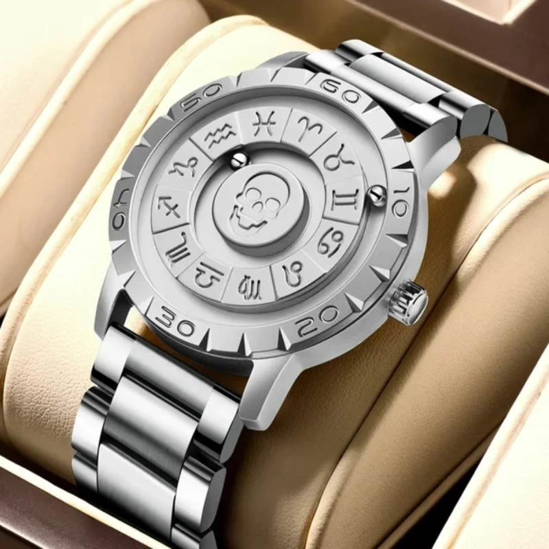 new arrival electroplated waterproof megnatic watch for men