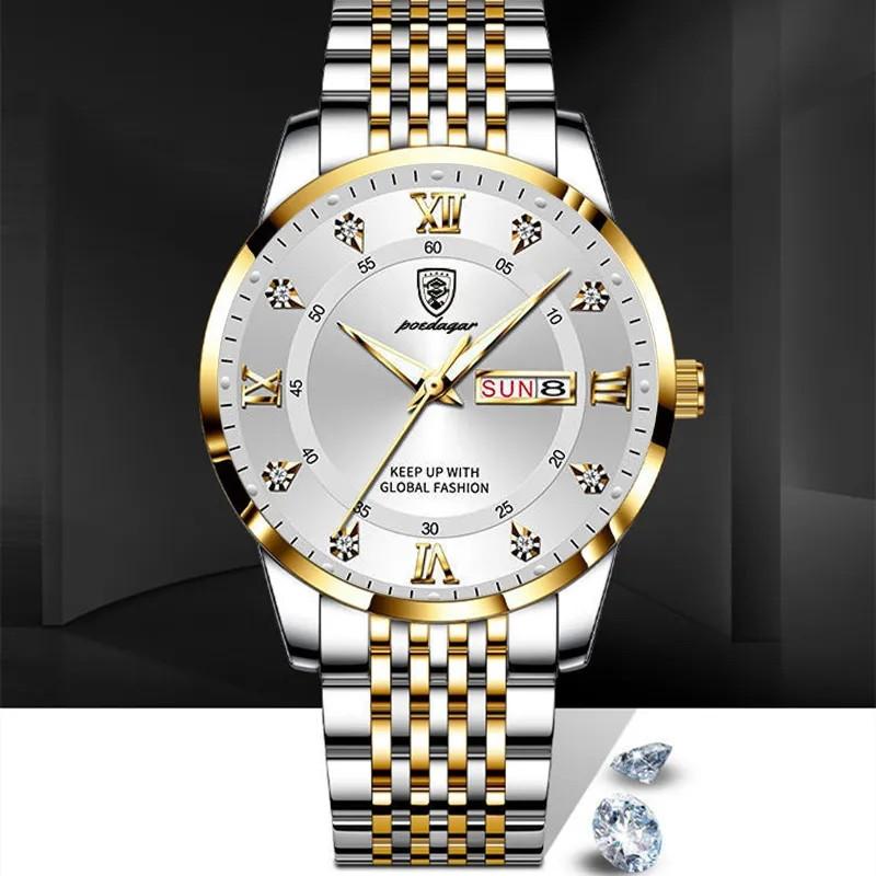 poedagar luxury formal men watch