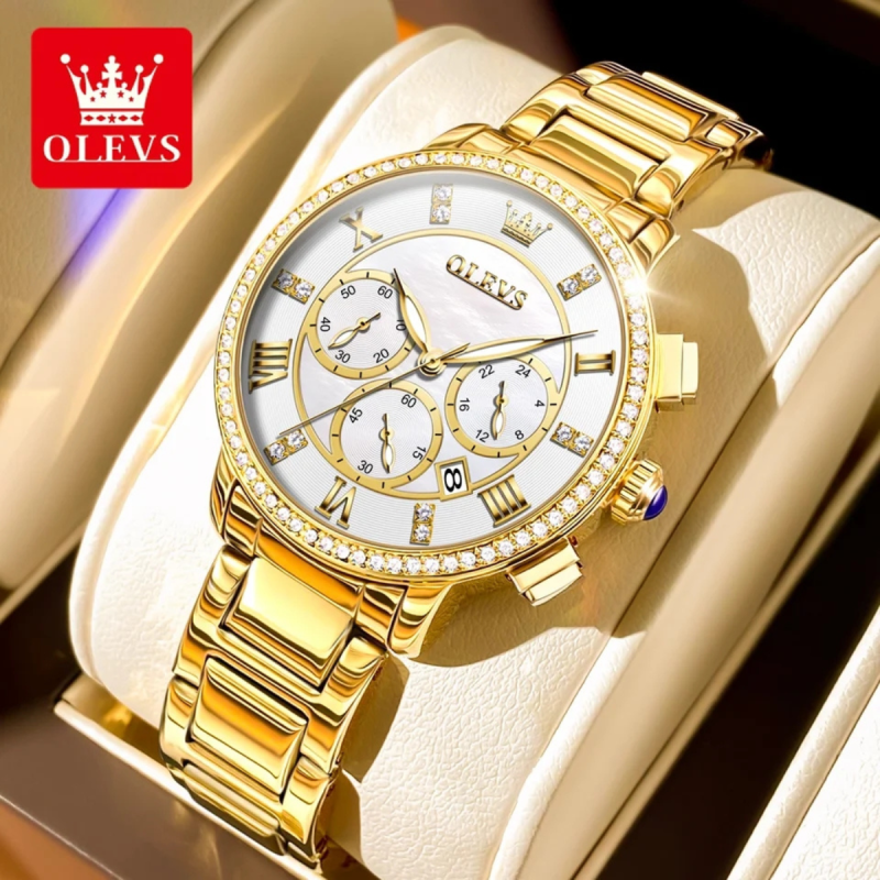 olevs 9976 active chronograph watch for ladies