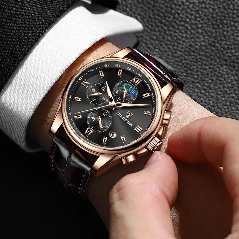 japan movement lige watch for fashion