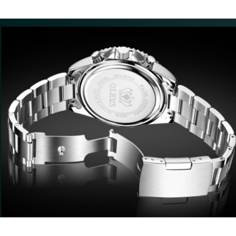 green silver olevs 2870 watch for men