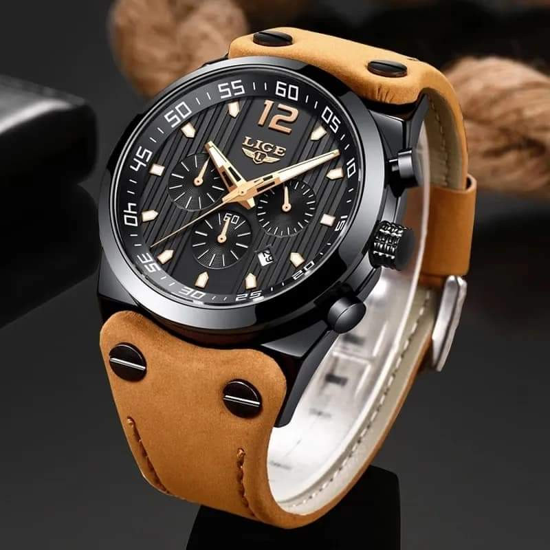 lige 9890 chronograph watch for men