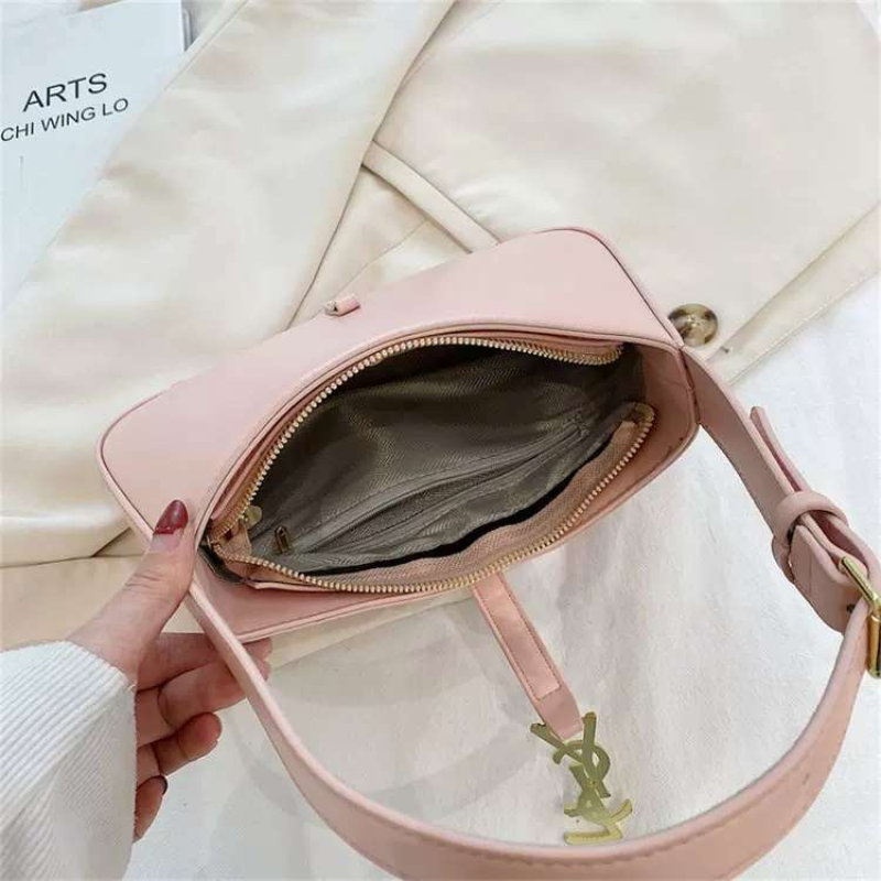 Nude color ladies matte leather fashion bag