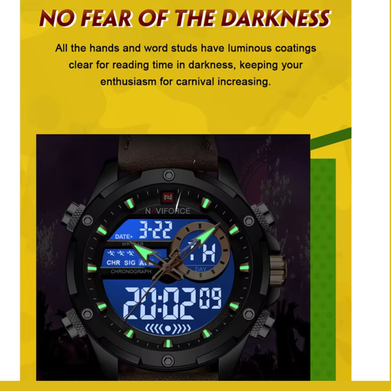 Naviforce 9208 L - Black Brown