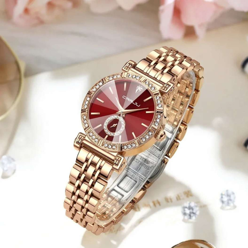 Diamond  ladies party wear waterproof watch