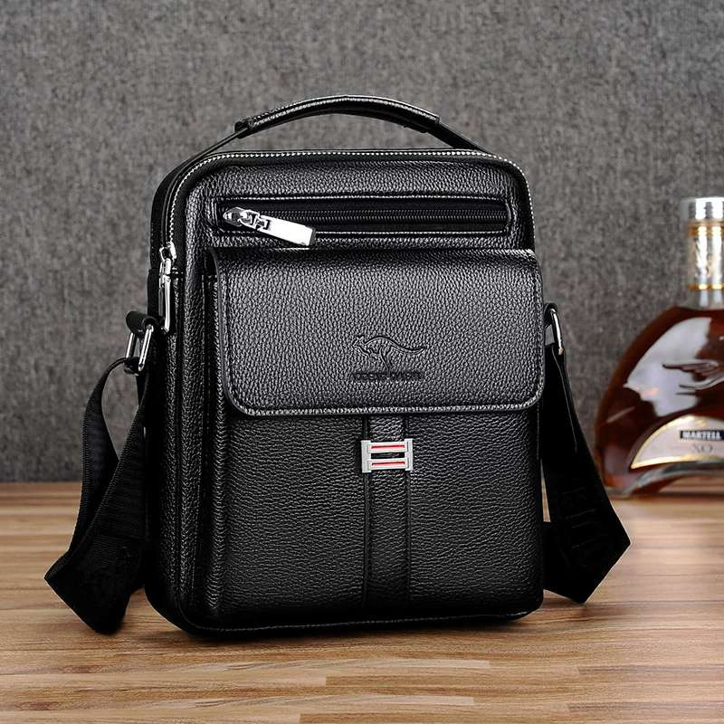 Men's multi pocket leather bag for travel/fashion/outing
