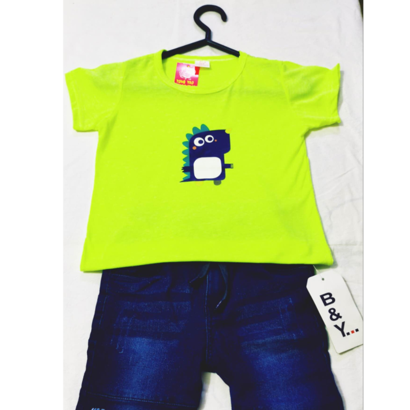 parrot green baby boys tshirt set