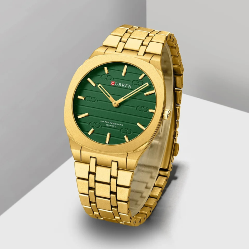 curren golden 8444 watch for men's fashion