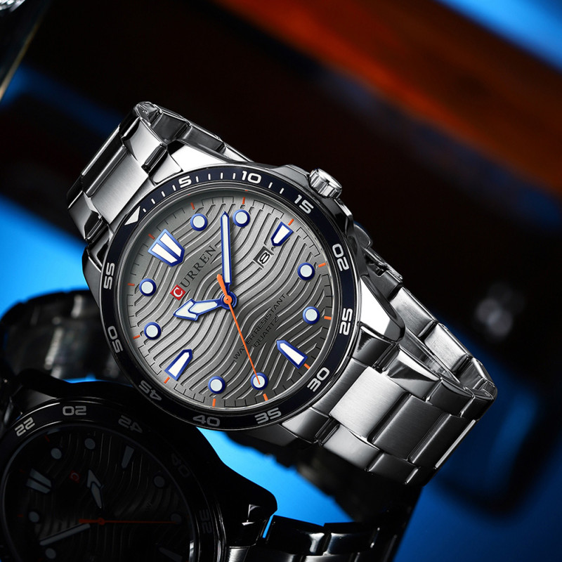 curren waterproof long lasting men watch | PURPLE-BD