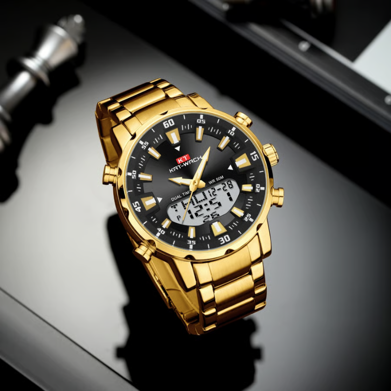 pure golden high end quality digital watch for men