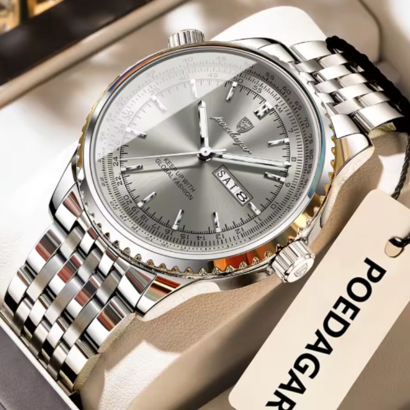 Poedagar-673 rose gold formal watch for men