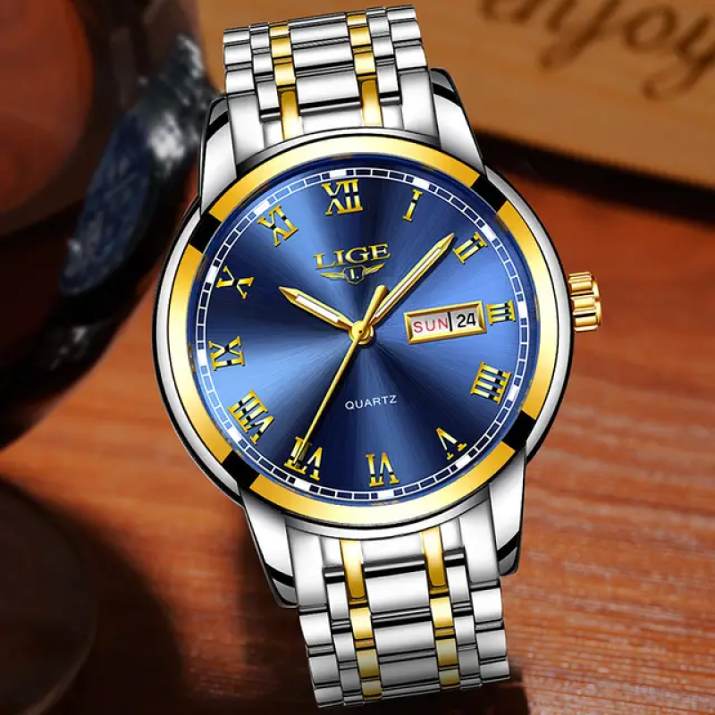 9846 lige formal watch for men with waterproof facility