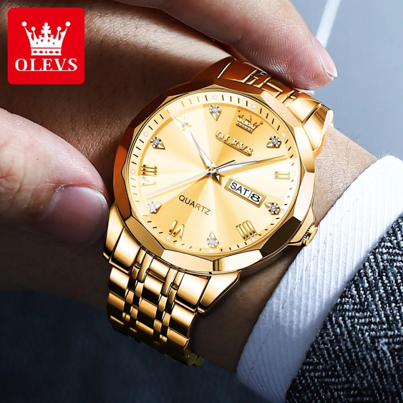 9931 olevs diamond cad watch for men