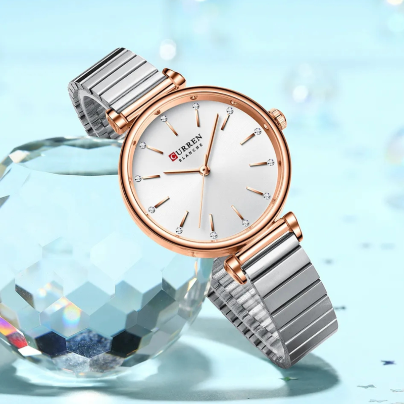 curren silver color ladies watch with waterproof facility