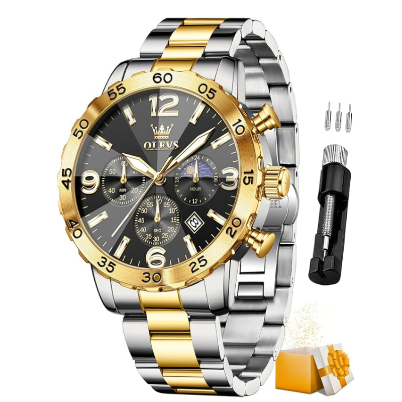 Olevs 3678 large dial premium quality watch for men