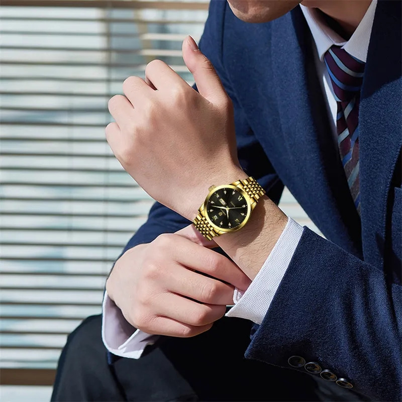 new arrival men's waterproof formal watch