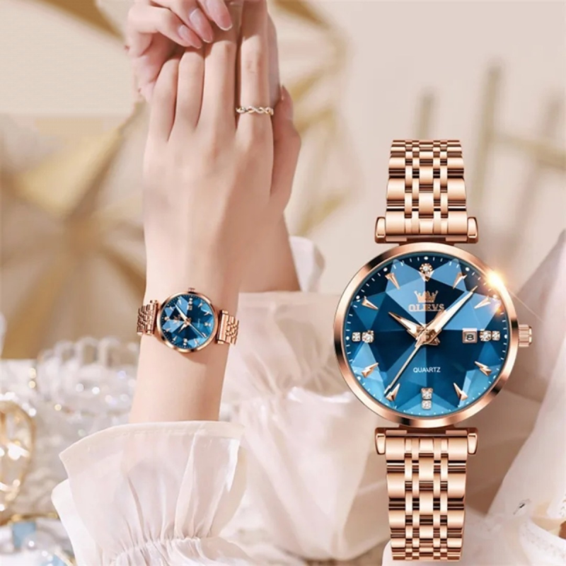 5536 blue dial ladies watch for fashion