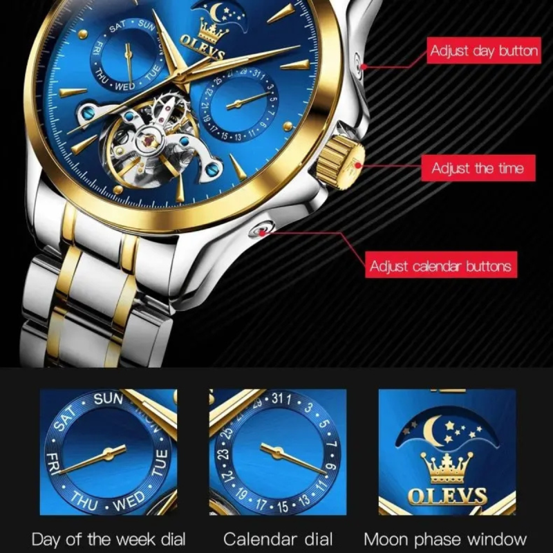 olevs 6663 automatic mechanical watch for men