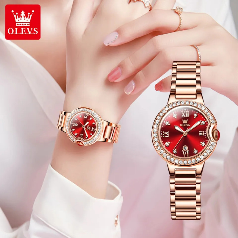 olevs diamond watch for ladies fashion