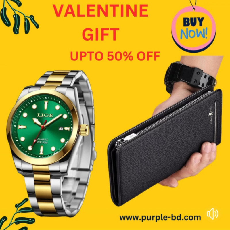 combo offer package with watch & wallet
