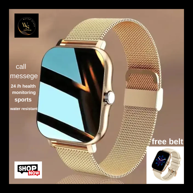 GT20 golden thin dial pad calling smart watch with extra belt