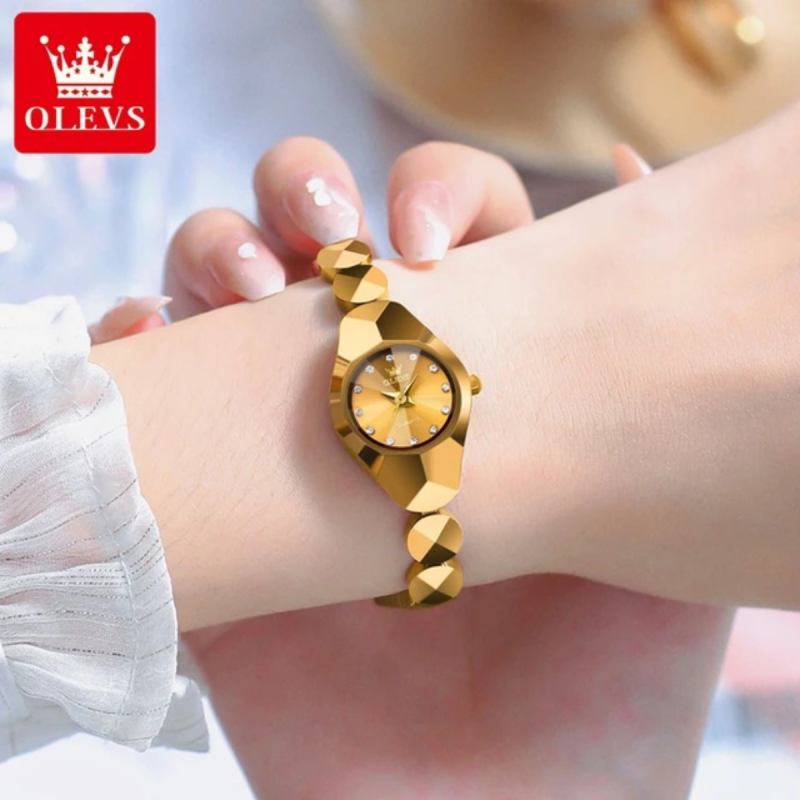 olevs 7007 ladies ceramic waterproof watch for fashion