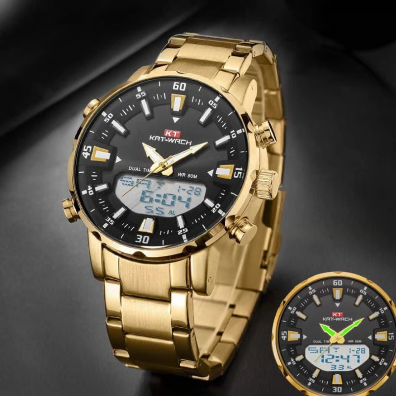 pure golden high end quality digital watch for men