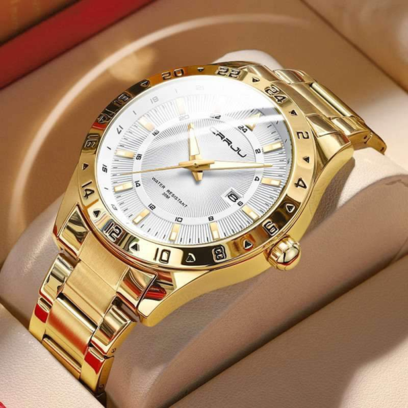 CRRJU 5007 Golden waterproof men watch