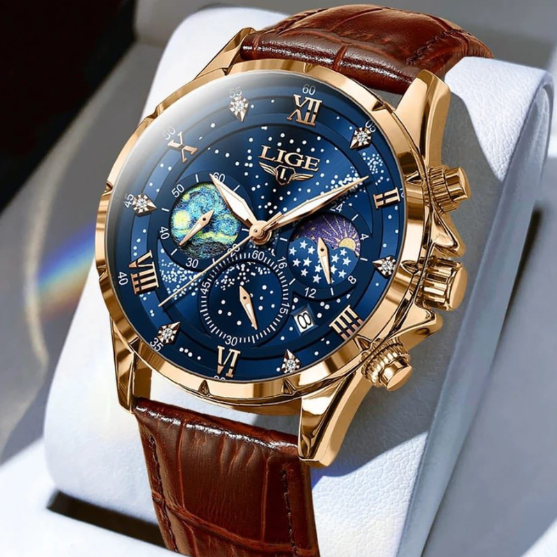 LIGE 89107 Men's Business watch