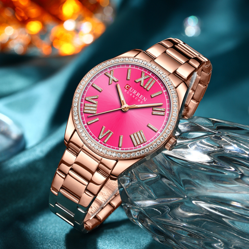 curren 9088 diamond watch for ladies fashion