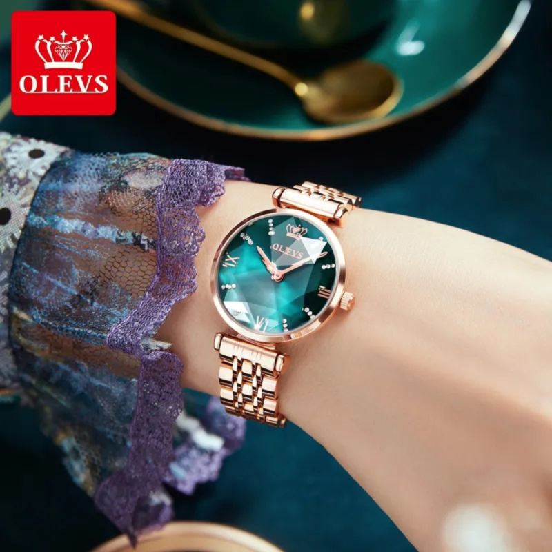 olevs diamond cad watch with 1 year warranty