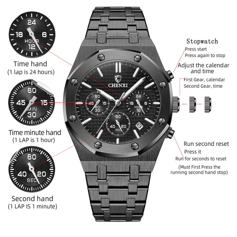 chenxi mens active chronograph watch