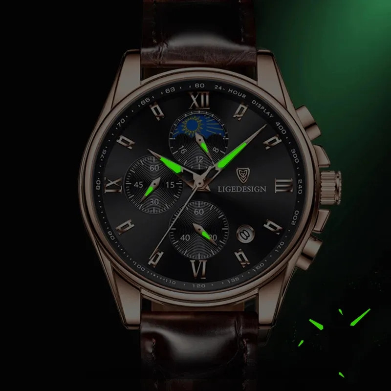japan movement lige watch for fashion