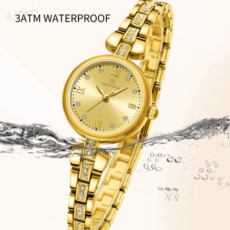Naviforce 5034 golden ladies watch for corporate wear