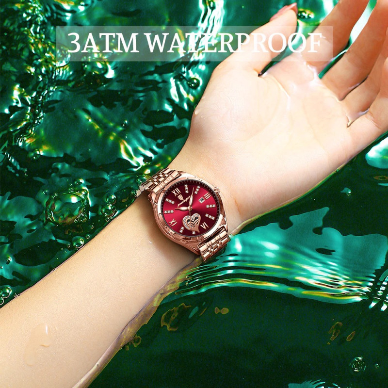 Fashion Rose Gold Stainless Stain Steel Ladies Watch