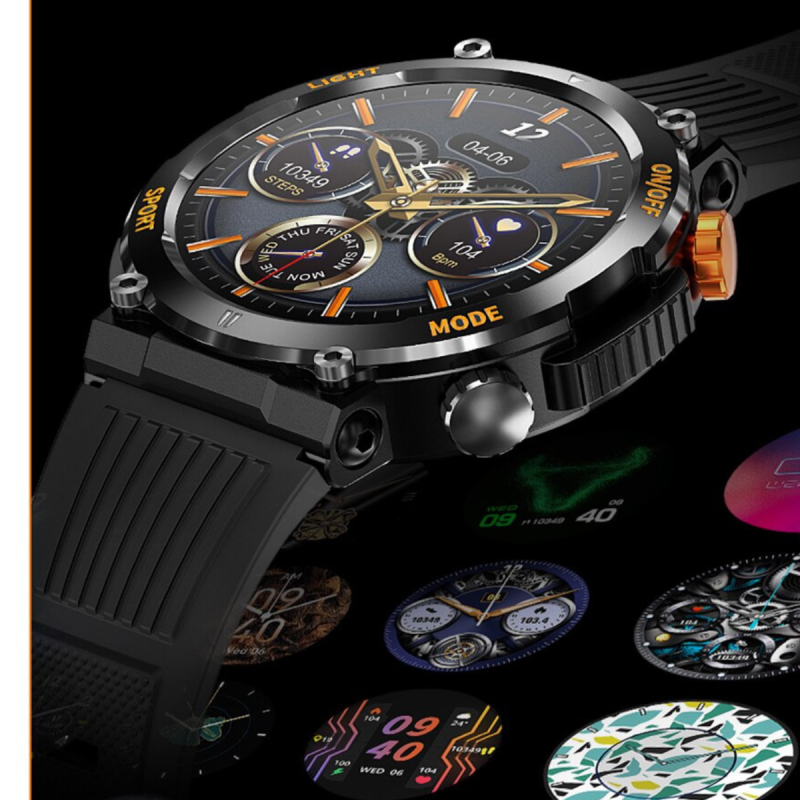 lige torch light smart watch for men