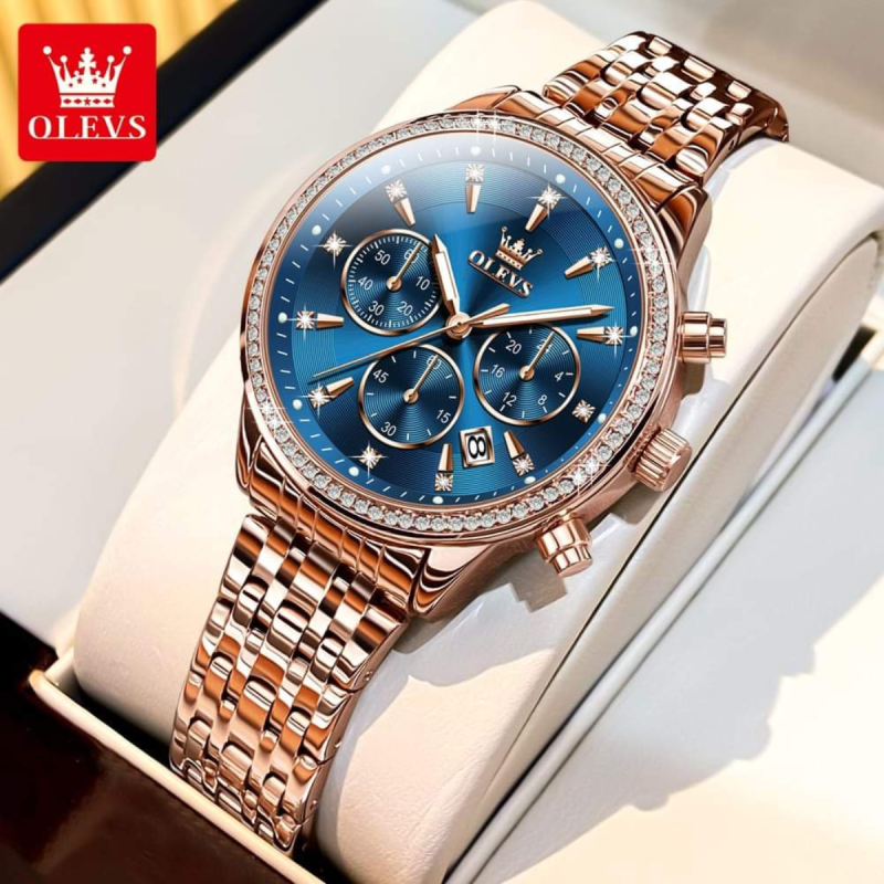 olevs active chronograph watch for ladies