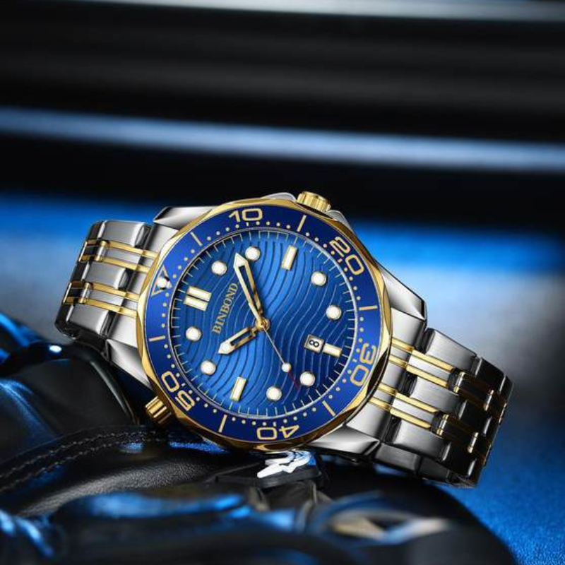 binbond black watch for men with 1 year warranty