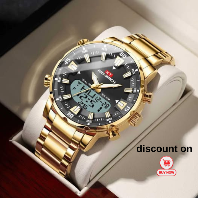 pure golden high end quality digital watch for men