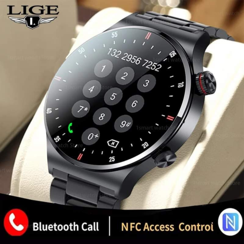 Lige 0382 japan made calling smart watch for men