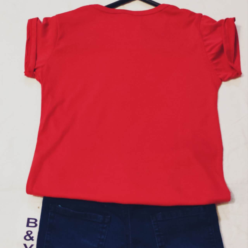 red tshirt with blue jeans for baby boys