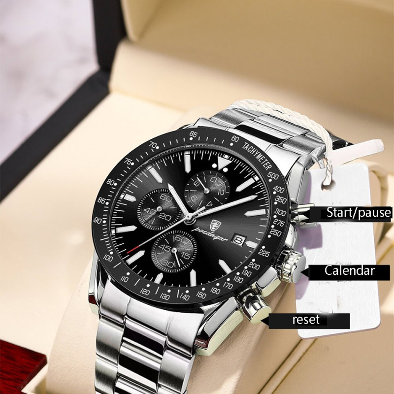 Luxury black watch for men