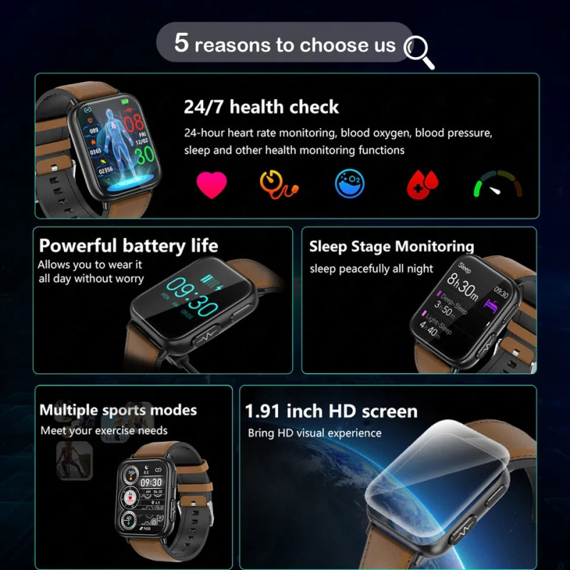 new arrival medical grade Blood Sugar Heart Rate Blood Pressure Fitness Sports Watch