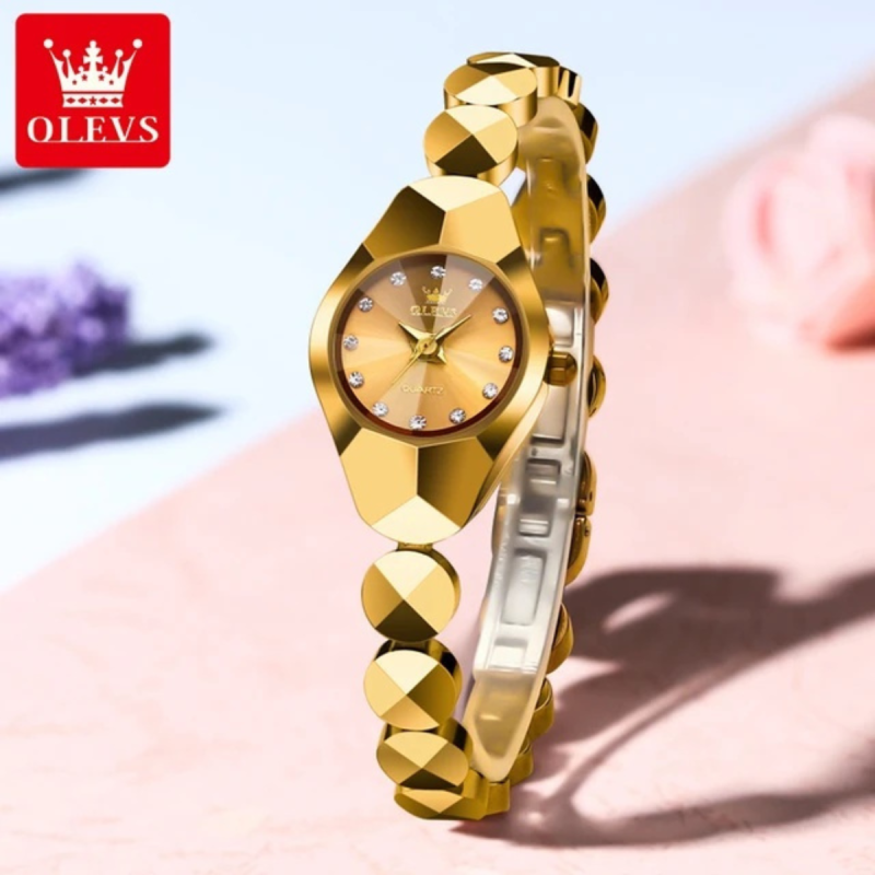 olevs 7007 ladies ceramic waterproof watch for fashion